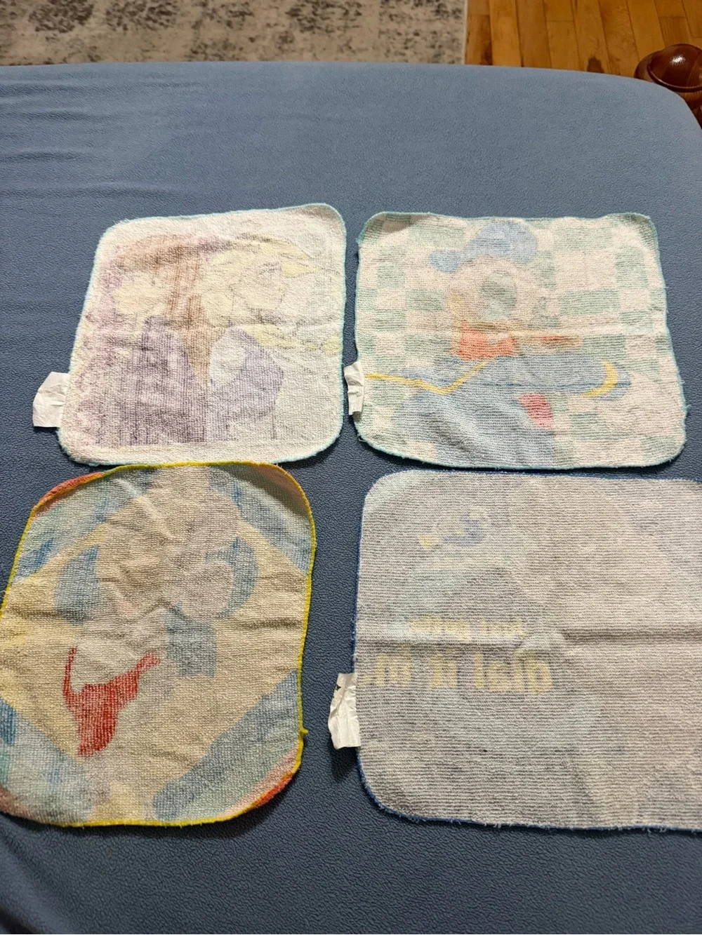 Disney Kids Character Washcloths - Blue, Pink, Yellow, Green